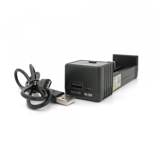 ЗУ універсальне Liitokala Lii-100C, 1 канал, LED дисплей, USB, підтримує 3.7V/3.8V Lion/3.2V Li-Fe/1.2V NIHM/21700/18650/16340/AAA/AA/SC/S