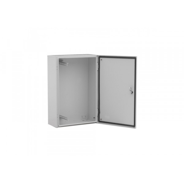 Гермобокс VAGOS 4U-С-IP54 (600х400x200) для кріплення на опору, метал, IP54, двері петельні, поворотний замок