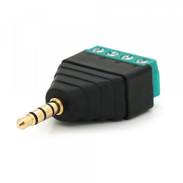 Роз'єм для підключення  miniJack 2.5 Stereo (4 контакти) із клемами під кабель Q100