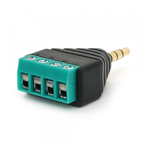 Роз'єм для підключення  miniJack 2.5 Stereo (4 контакти) із клемами під кабель Q100