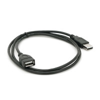 Подовжувач USB 2.0 AM/AF, 1,0m, чорний Q250