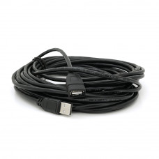Подовжувач USB 2.0 AM/AF, 10.0m, 1 ферит, Black
