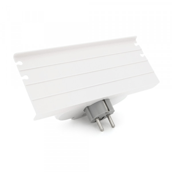 Розетка двійник із заземленням HHT609W, USB+Type-C, 4А, зашита від перевантаження, підставка під телефон, White