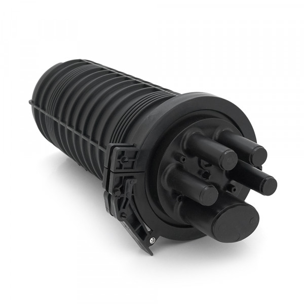 Муфта оптична Merlion ML-OP-F107H-192C, герметична, 5 вводів, до 4-х касет, до 192 зварок, матеріал PP