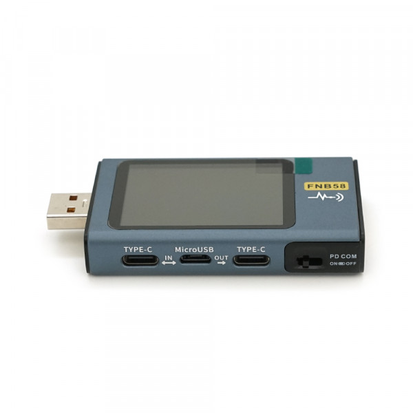 USB тестер Fnirsi FNB58 напруги (4-28V) та струму (0-7A), Bluetooth, Box