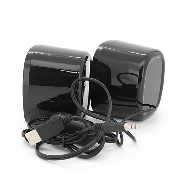 Колонки 2.0 Kisonli X11 для ПК та ноутбука, USB + 3.5mm, 2x3W, 20Hz-20KHz, DC: 5V, Black, BOX, Q60