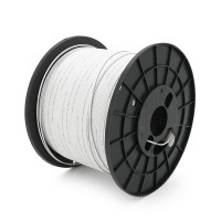 Кабель волоконно-оптичний PiPo FTTH 1-волоконний GJFXH-1B6a, плоский з допустимим розтягуючим зусиллям 1,0 кН, для внутрішніх робіт, бухта 1км, White