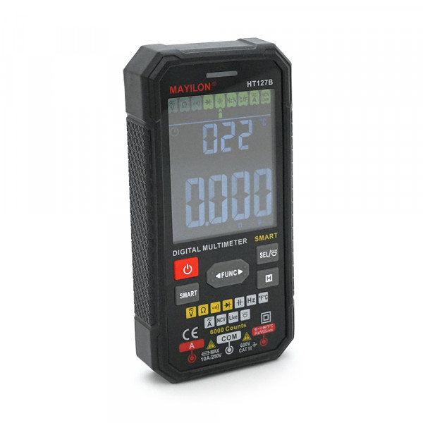 Мультиметр Mayilon HT-127B, вимірювання: V, A, R, C, F, T