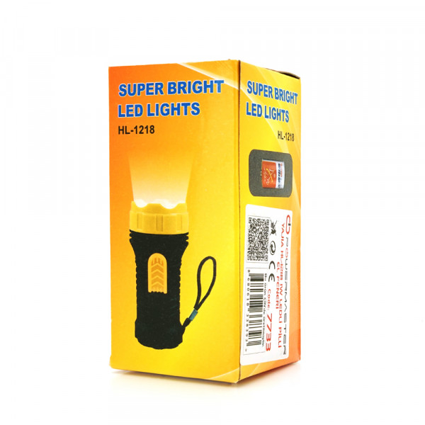 Ліхтарик ручний POWERMASTER HL-1218, Led , без батарейки, IP40, 110х50х43, BOX