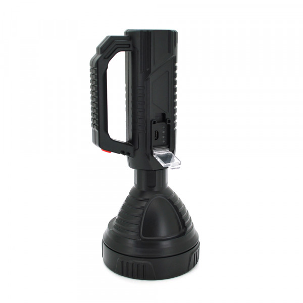 Ліхтар пошуковий POWERMASTER HY-788, 1LED T6, 10W, 3 режими, 2400mah, Black, IP40, USB кабель, 220х95х95мм, BOX