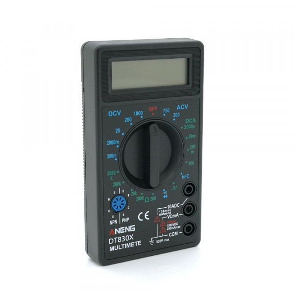Мультиметр ANENG AN-DT830X, вимірювання: V, A, R, C, функція hFE