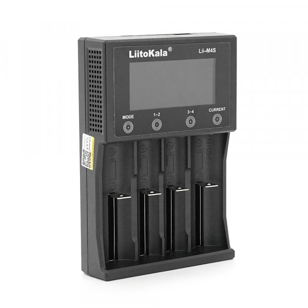 ЗП універсальний Liitokala Lii-M4S, 4 канала, 5V/Type-C, LED display, підтримуєLi-ion, 3.7V/1.2V AA/AAA 18650/26650/16340/14500/10440/18500