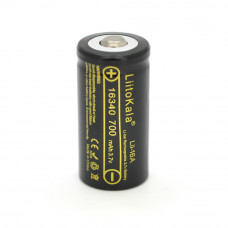 Акумулятор 16340/CR123 Li-Ion LiitoKala Lii-16A, 700mah, 3.7V (2.5-4.2V), Black
