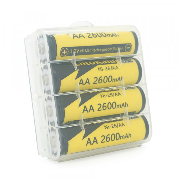 Акумулятор LiitoKala Ni-26/AA 1.2V AA 2600mAh NiMH Rechargeable Battery, 4 штуки в shrink, ціна за shrink