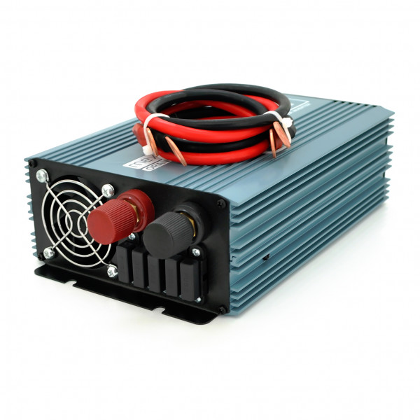 Інвертор напруги Mexxsun MXS-1000, 12V/220V, 1000W з модифікованою синусоїдою, 1 Shuko, 1 USB, клемні дроти, Q6