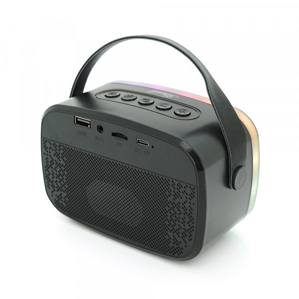 Колонка Kisonli G21 Bluetooth 5.0, 1х5W, 1800mAh, USB/TF/BT/LED/AUX, DC: 5V/1A, Black, BOX, Q45