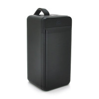 PowerBank XO-PR160 80000mAh,flashlight,Input: DC5V/2.5A, 9V/2A, 12V/1.5A (Micro, Type-C, Lightning), Output: DC5V/2A (3USB,Type-C), PD20W, Q12, plastic,Black