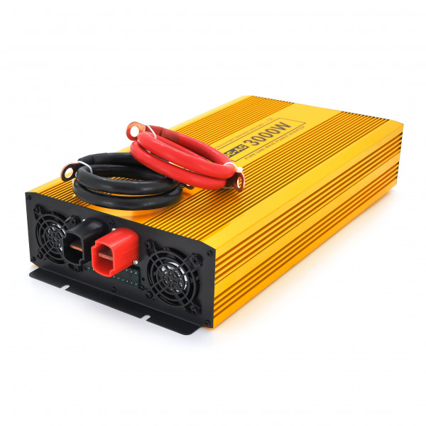 Інвертор напруги Mexxsun MXSPSW-3000, 12V/220V, 3000W з правильною синусоїдою, 2 Shuko, клемні дроти, Q2
