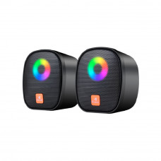 Колонки 2.0 Kisonli X11 для ПК та ноутбука, USB + 3.5mm, 2x3W, 20Hz-20KHz, DC: 5V, Black, BOX, Q60
