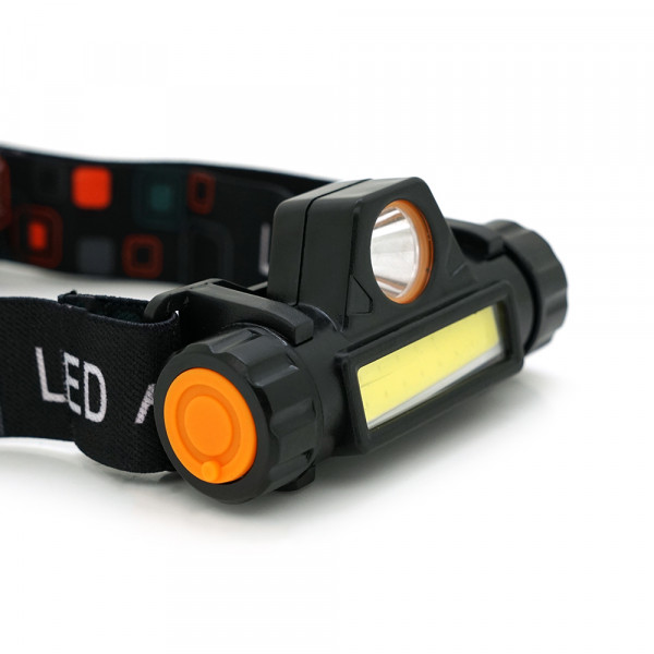 Налобний ліхтарик CATA CT-9120,1 led 3W, 1 Led Cob, 2 режими, корпус-пластик, водостійкий, ip44, магніт, живлення АКБ вбудований, USB micro кабель, 6400K, BOX