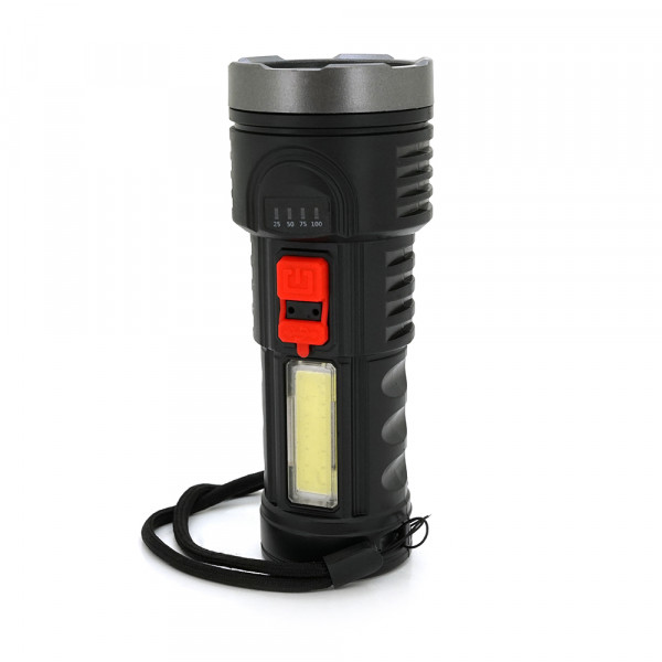 Ліхтарик ручний LATERNA L-822, 5WLED+COB, пластик, вбудований акумулятор, IP40, 145х56х45, USB кабель
