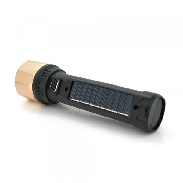 Ліхтар ручний ZHONGYONG ZY-2021, Solar, LED CreeXPE+COB, 2 режими+COB, microUSB, USB вихід, 175х50х32, IP40 , OEM