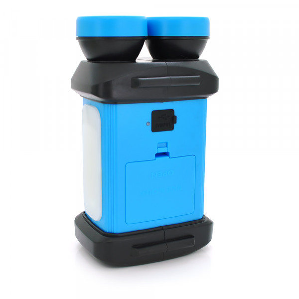 Ліхтар пошуковий SW-8802, 1LED+COB T6, 5W, 2+1+1 режим, 3600mAh, Black/Blue, IP40, USB кабель+4*LR06(немає в комплекті), 190х110х130мм, BOX