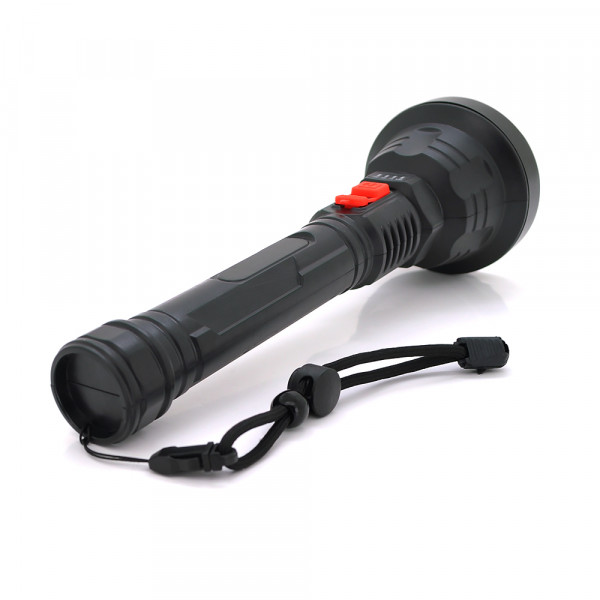Ліхтар ручний Bailong BL-826, 1LED, OSL LED, 3W, 3 режими, вбудований АКБ/2000mah, Black, IP44, кабель USB-micro, 260х82х36мм, BOX