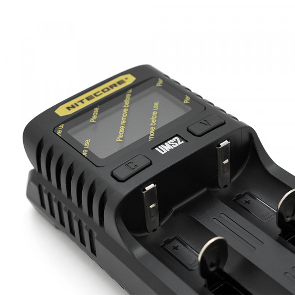 Зарядний пристрій універсальний Nitecore Digicharger UMS2, 2 канали, LCD дисплей, підтримує Li-ion, Ni-MH та Ni-Cd AA (R6), ААA (R03), С (R14)