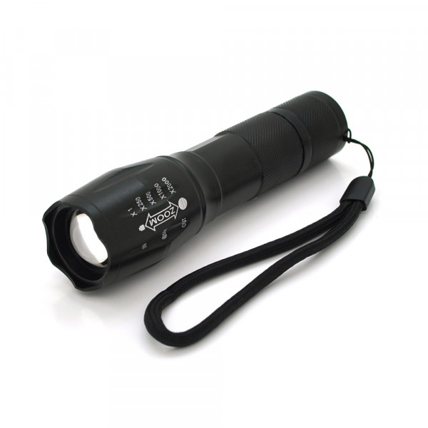 Ліхтарик ручний Bailong BL-A-5, Led-CREE Q5, Zoom, 4 реж., корпус-алюміній, водостійкий, ударостійкий, живлення 18650 (немає в комплекті), IP40, BOX