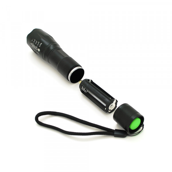 Ліхтарик ручний Bailong BL-A-5, Led-CREE Q5, Zoom, 4 реж., корпус-алюміній, водостійкий, ударостійкий, живлення 18650 (немає в комплекті), IP40, BOX