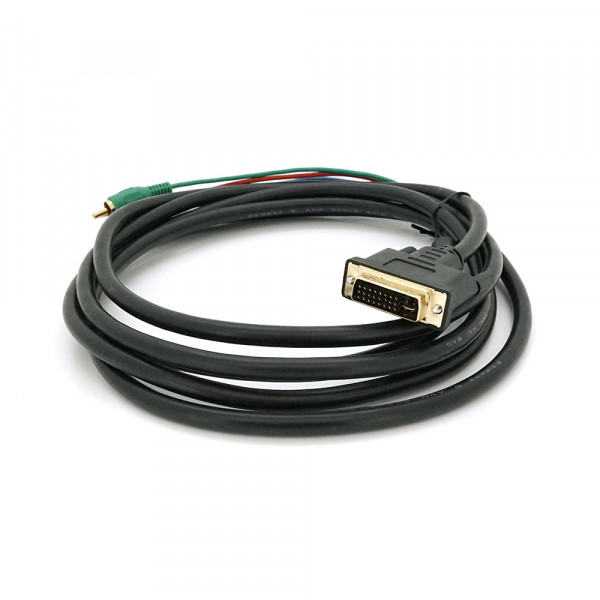 Кабель DVI (тато)-3RCA (тато), 3m, 2 ферит, Black, ОЕМ