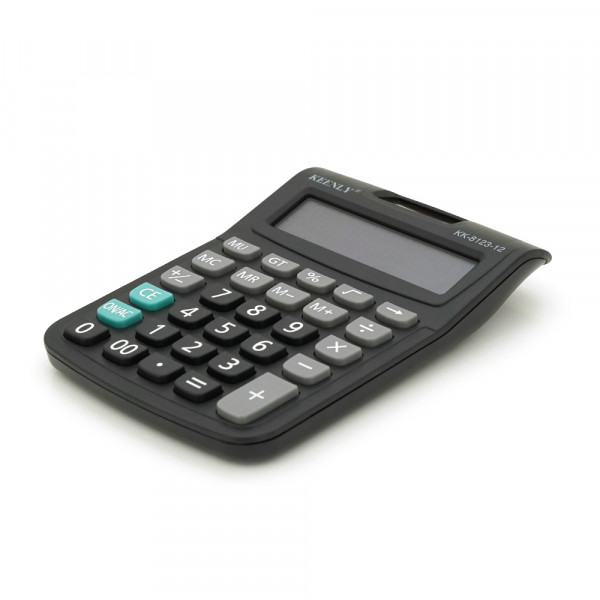 Калькулятор офісний KEENLY KK-8123-12, 29 кнопок, розміри 140*110*30мм, Black, BOX