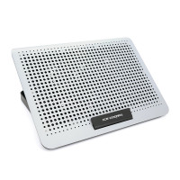 Підставка під ноутбук IceCoorel A19, 10-15.6", 6 * 60mm 580±10% RPM, корпус пластик + алюміній, 2xUSB 2.0, 350x225x26mm, Silver, Box, Q20