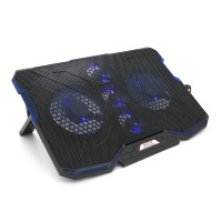 Підставка під ноутбук IceCoorel A2, 10-15.6", 2*140мм + 3*70мм 1400±10% RPM, корпус пластик, 2xUSB 2.0, 410x290x26mm, Blue, Box, Q20