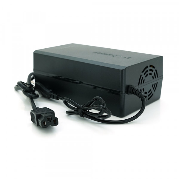 Зарядний пристрій для акумуляторів Li-ion 72V8A(84V),20S,штекер Triangle plug (T-tipe/IEC/C13 N+L-) ,з індикацією,BOX