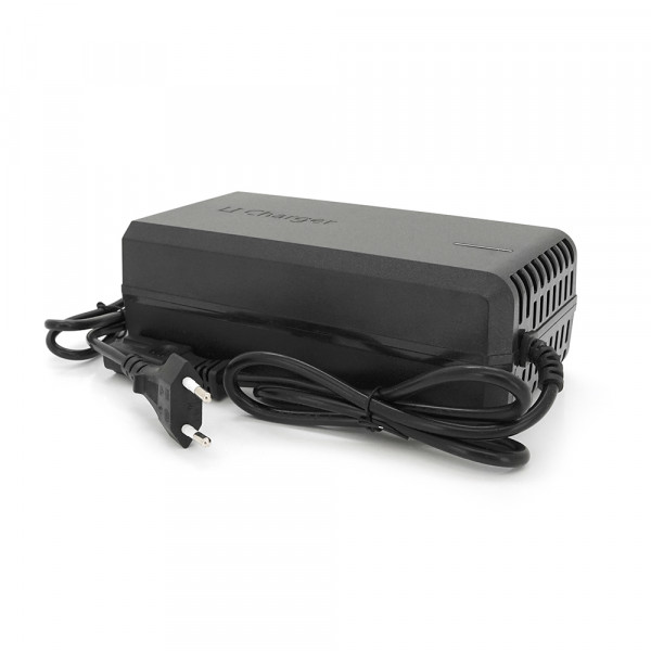 Зарядний пристрій Jinyi для акумуляторів Li-ion 60V(67.2V),16S,6A,штекер Triangle plug (T-tipe/IEC/C13 N+L-). з індикацією,BOX