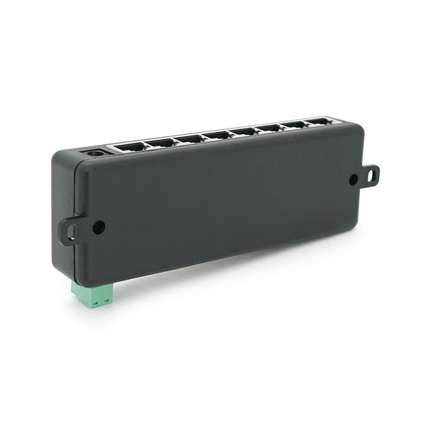 8-портовий POE-інжектор живлення, з 8xRJ45 портами Ethernet 10/100Мбіт / с, IEEE802.3af / at, 12-57V, PIN45 + / 78-