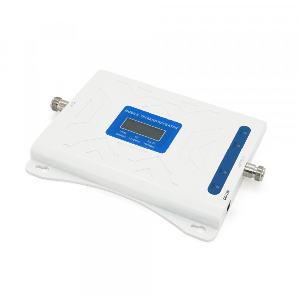 Підсилювач GSM305-3G-4G 900/1800/2100МГц. Підсилювач тридіапазонний (500-1000м.кв). White