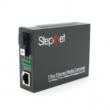 Медіаконвертер Step4Net MC-R-0,1-1SM-1310nm, 1310 WDM одноволоконний Full/Half duplex, SC 20km (0+70°C), + блок живлення 5V 1A Q50
