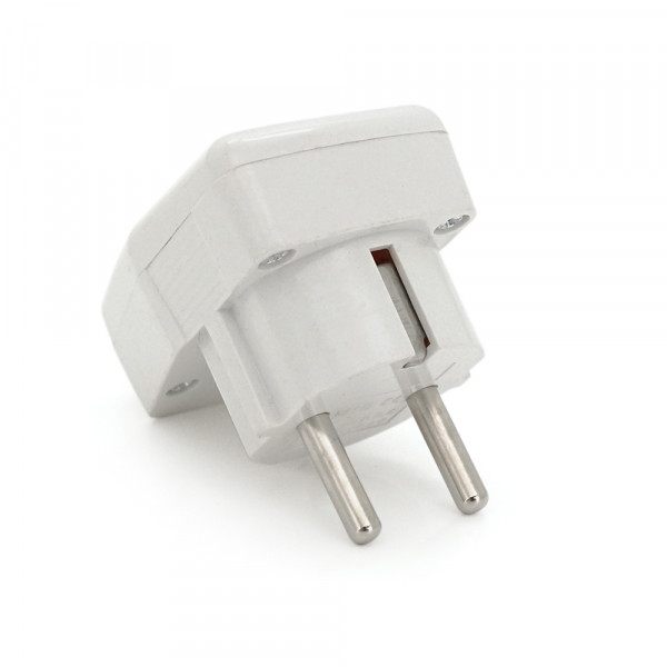 Вилка з вимикачем кутова YT-426A, 16A 250V, A105, White,