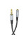 Подовжувач HOCO UPA20 DC3.5 тато-мама 1.0м, GOLD Stereo Jack, (круглий) Black cable, Box