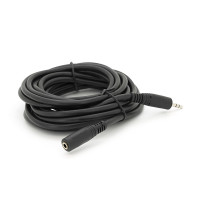 Подовжувач Audio DC3.5 тато-мама 5.0м, Premium GOLD Stereo Jack, (круглий) Black cable, Пакет Q200