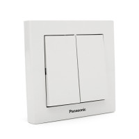 Вимикач Panasonic Karre Plus 55 двоклавішний, білий