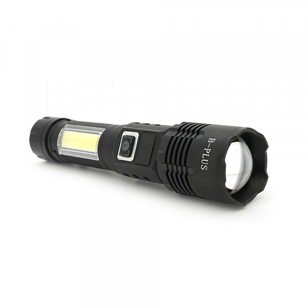 Ліхтарик BP-C18 P50, Zoom, 1+2 режими, корпус метал, магніт, акум 18650, індикація заряду, USB кабель, BOX