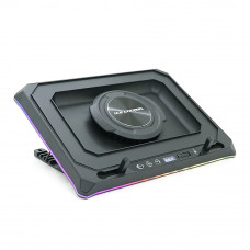 Підставка під ноутбук IceCoorel A8, до 17", fan1-135*15 мм 300-3000 RPM, корпус пластик, 4-USB+1-TYPE C+DC, 420x320x55mm, RGB-11 режимів, DC-12V, Box Q8