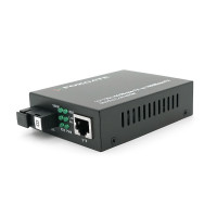 Медіаконвертер FOXGATE EC-Q-1G-1SM-1550nm, 1550 WDM, 1x10/100/1000 Base-Tx, одноволоконний Full/Half duplex, SC 20km (0+70°C), + блок живлення 5V 1A