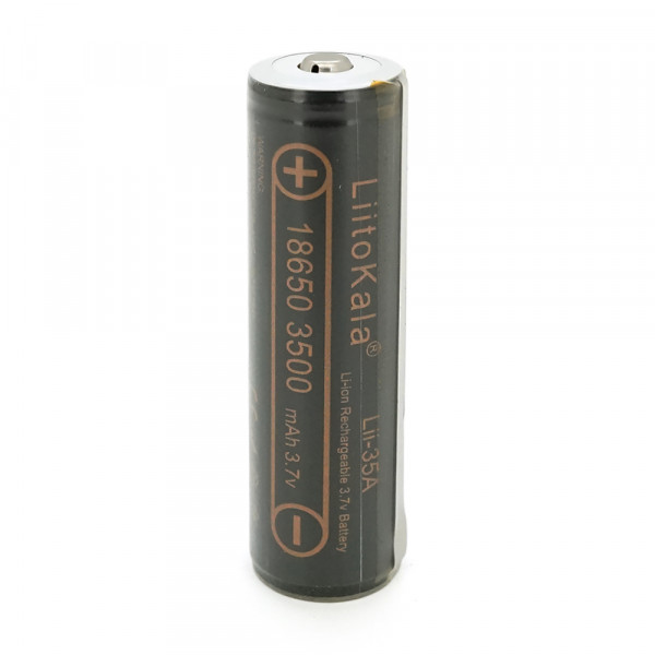 Акумулятор 18650 Li-Ion LiitoKala Lii-35A-PCB, Protected, 3500mAh (3300-3500mAh), 3.7V (2.75-4.2V), Black