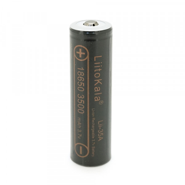 Акумулятор 18650 Li-Ion LiitoKala Lii-35A-JT, 3500mAh (3300-3500mAh), 3.7V (2.75-4.2V), Black