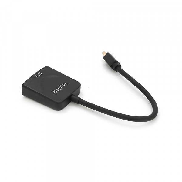 Конвертер VEGGIEG V-Z616 MiniDisplay Port (тато) на HDMI (мама), 25cm, Black, Box